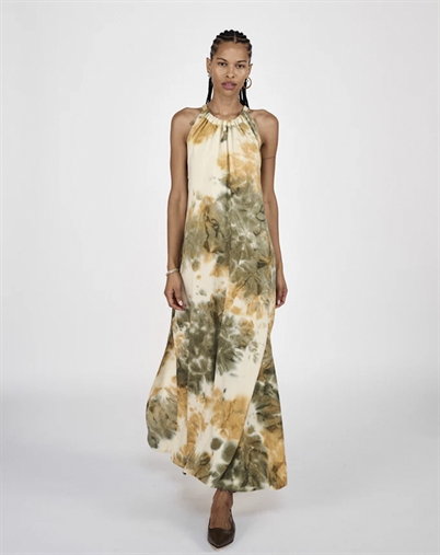Rabens Saloner - Hope Abstract Halter Kjole - Forest Combo